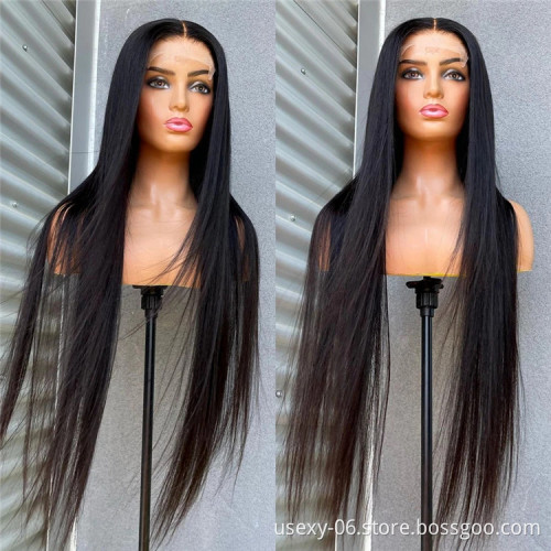 Best Selling In Africa Peruvian Human Hair Extensioinss Wigs Glueless Lace Closure Wig For Black Women